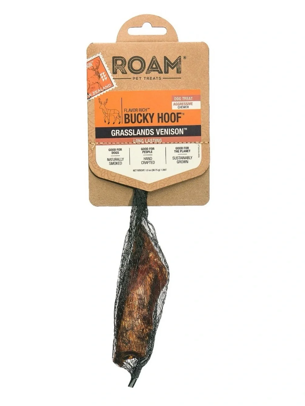 ROAM Dog Bones / Chews NEW lot of 3 tough bully venison & ostrich long lasting